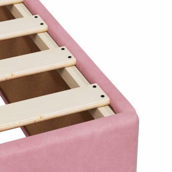 ARDEBO.de - Boxspringbett mit Matratze Rosa 160x200 cm Samt