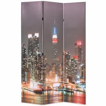 ARDEBO.de - Raumteiler klappbar 120 x 170 cm New York bei Nacht