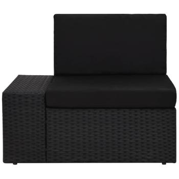 9-tlg. Garten-Lounge-Set Poly Rattan Schwarz