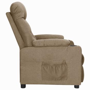 Relaxsessel Taupe Stoff