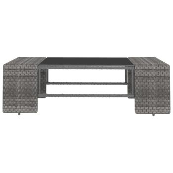8-tlg. Garten-Lounge-Set Poly Rattan Grau