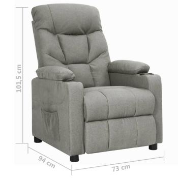 Relaxsessel Hellgrau Stoff