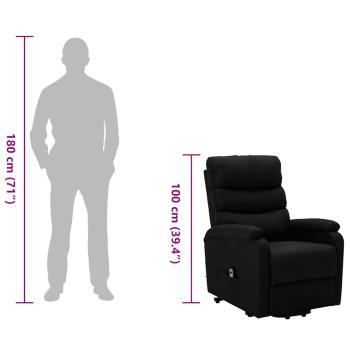 Aufstehsessel Schwarz Stoff
