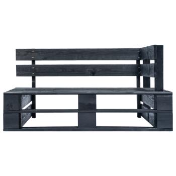 Outdoor-Sofa Paletten mit Kissen in Grau Kiefernholz