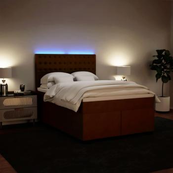 Boxspringbett mit Matratze Rosa 160x200 cm Samt