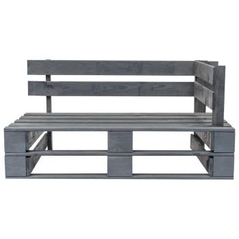 Outdoor-Sofa Paletten mit Kissen in Grau Kiefernholz