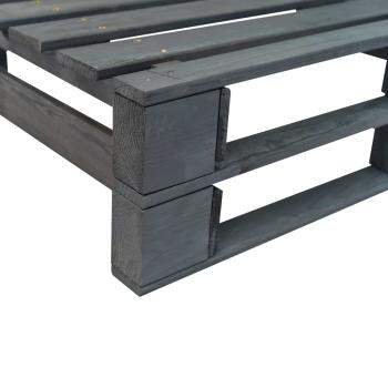 Outdoor-Sofa Paletten mit Kissen in Grau Kiefernholz