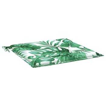 Stuhlkissen 2 Stk. Blattmuster 40x40x3 cm Stoff