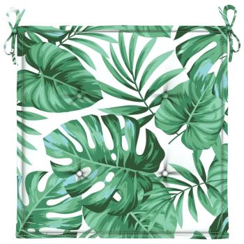 Stuhlkissen 2 Stk. Blattmuster 40x40x3 cm Stoff