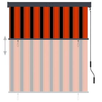 Außenrollo 140x250 cm Orange und Braun