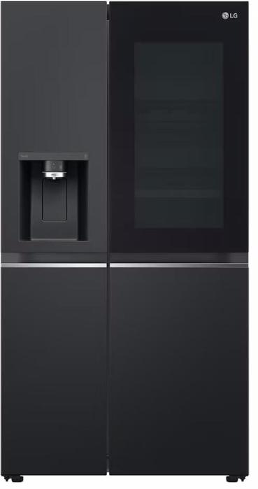 ARDEBO.de LG GSGV91EVAD Stand Side-by-Side Kombination, 91,3 cm breit, 635 L, Eis-, Crushed Ice- und Wasserspender, Wassertank, WLAN, Essence Black Steel
