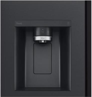 LG GSGV91EVAD Stand Side-by-Side Kombination, 91,3 cm breit, 635 L, Eis-, Crushed Ice- und Wasserspender, Wassertank, WLAN, Essence Black Steel