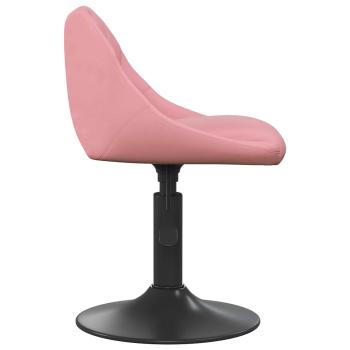Barhocker Rosa 46x44x(62,5-77,5) cm Velvet
