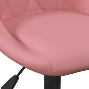Barhocker Rosa 46x44x(62,5-77,5) cm Velvet
