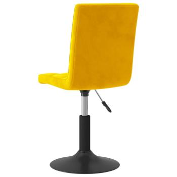 Esszimmerstühle 6 Stk. Drehbar Senfgelb Samt