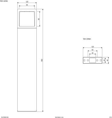 EVN LED-Wegeleuchte, P54, 200-240V, 6W, 3000K, 218lm, 650mm, anthrazit (WLF65061502)