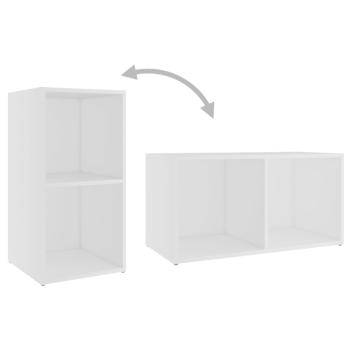 3-tlg. TV-Schrank-Set Weiß Holzwerkstoff