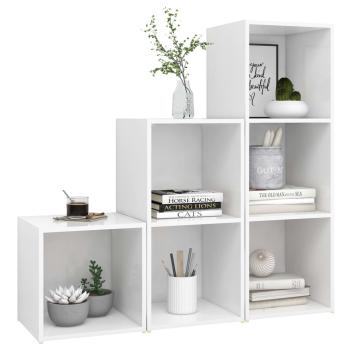 3-tlg. TV-Schrank-Set Weiß Holzwerkstoff