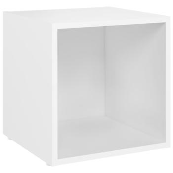 3-tlg. TV-Schrank-Set Weiß Holzwerkstoff