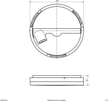 EVN DECKO LED Anbaupanel, rund, IP54, 15W, 18W, 25W, 30W, 3000K, 4000K, 5700K, 1420-3200lm, 200-240V, mit Sensor, weiß (AP35300125S)