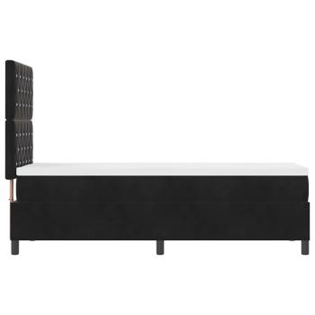 Boxspringbett mit Matratze Schwarz 80x200 cm Samt