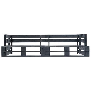 2-tlg. Outdoor-Sofa-Set Paletten Kissen Sandfarben Kiefernholz