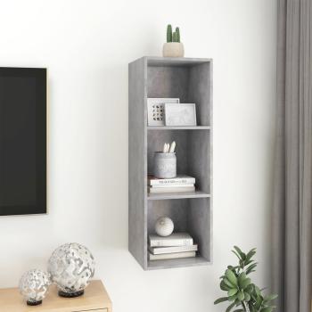 TV-Wandschrank Betongrau 37x37x107 cm Holzwerkstoff