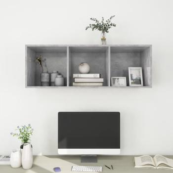 TV-Wandschrank Betongrau 37x37x107 cm Holzwerkstoff