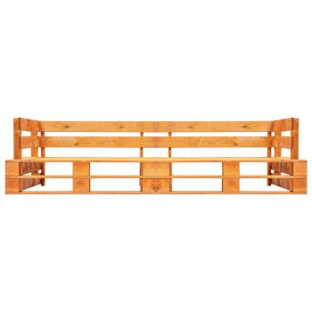 2-tlg. Garten-Palettensofa-Set Kissen in Grau Kiefernholz