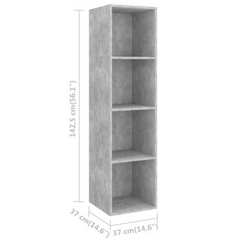 3-tlg. TV-Schrank-Set Betongrau Holzwerkstoff