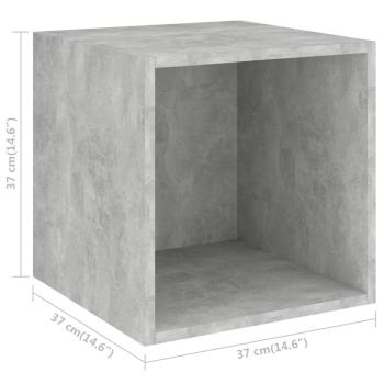 3-tlg. TV-Schrank-Set Betongrau Holzwerkstoff