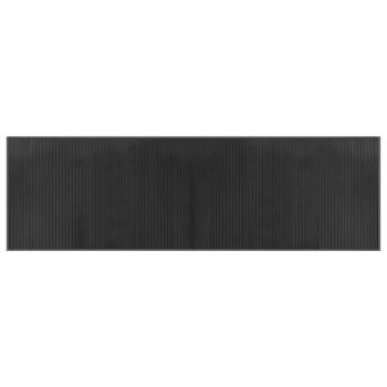 Teppich Rechteckig Grau 60x200 cm Bambus