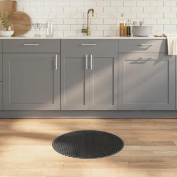 ARDEBO.de - Teppich Rund Grau 60 cm Bambus