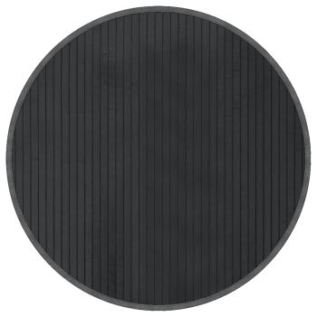 Teppich Rund Grau 60 cm Bambus