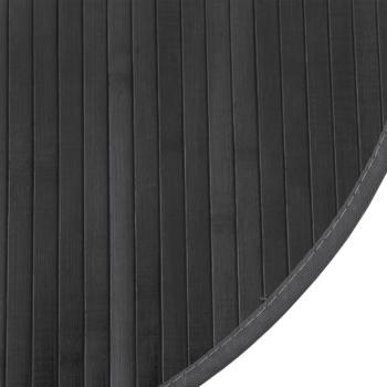 Teppich Rund Grau 60 cm Bambus