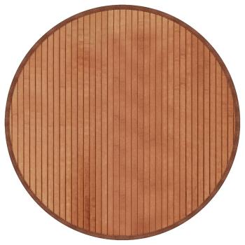 Teppich Rund Braun 60 cm Bambus
