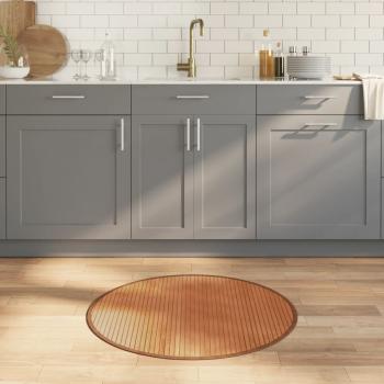 ARDEBO.de - Teppich Rund Natur 80 cm Bambus