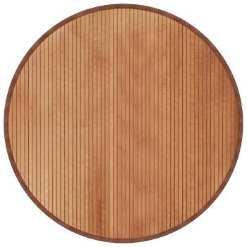Teppich Rund Natur 100 cm Bambus