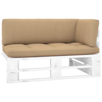 ARDEBO.de - Outdoor-Ecksofa Paletten Kiefernholz Imprägniert Weiß