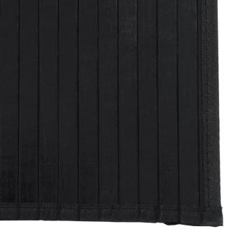 Teppich Rechteckig Schwarz 70x200 cm Bambus