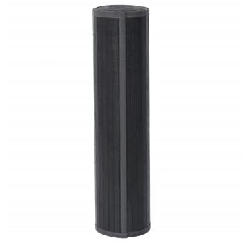Teppich Rechteckig Grau 60x100 cm Bambus