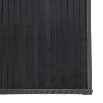 Teppich Rechteckig Grau 60x100 cm Bambus