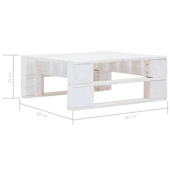 4-tlg. Paletten-Lounge-Set Weiß Imprägniertes Kiefernholz