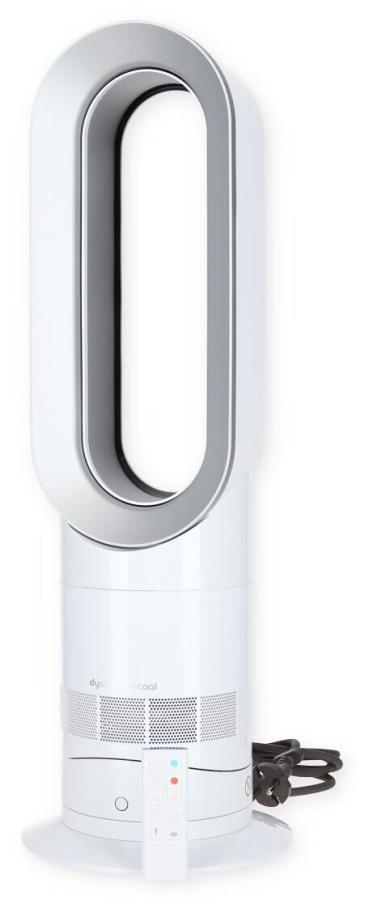 ARDEBO.de Dyson Ventilator + Heizlüfter 2in1 Hot+Cool, 1,8m Kabel, Fernbedienung, Oszillierend, 10 Stufen, Timer, weiß (AM09)