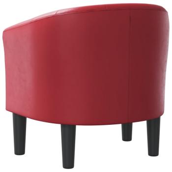 Clubsessel Weinrot Kunstleder
