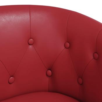 Clubsessel Weinrot Kunstleder