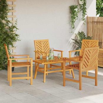 4-teilige Garten Lounge Set Massivholz Akazie