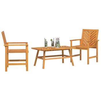 3-teilige Garten Lounge Set Massivholz Akazie