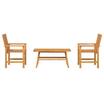 3-teilige Garten Lounge Set Massivholz Akazie