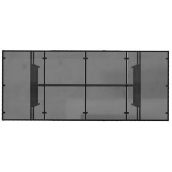 Garten Essgruppe mit Kissen 9 pcs Schwarz Poly-Rattan